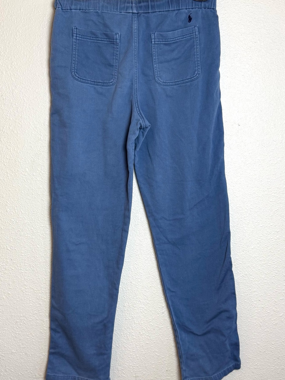 Polo Ralph Lauren Boys XL 18-20 Pull On Pants Blue Cotton Stretch Jogger 170 - Picture 7 of 8